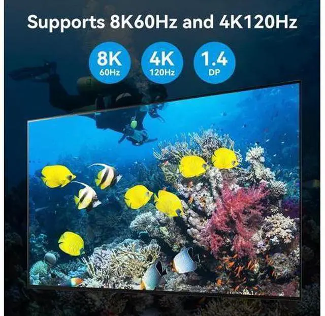 Alt view image 6 of 7 - SMA 8K 60Hz Displayport KVM Switch 3 Monitors 2 Computers 4K@144Hz, USB 3.0 KVM Switches DP 1.4 Triple Monitor Switch for 2 Computers with 4 USB3.0 Ports Support Extended & Copy Mode, Wired Controller