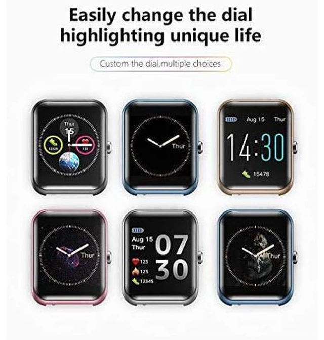 Alt view image 2 of 7 - Smartwatch Fitness Tracker with Heart Rate Blood Pressure Blood Oxygen Sleep Monitor, Drink Reminder Message Reminder Activity Tracker Smart Watch Pedometer Step Counter for Kids Man Women