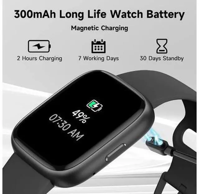 Alt view image 3 of 7 - IHDAPP Smart Watch, Alexa Built-in Smartwatch(Answer/Make Calls),1.83" HD Fitness Tracker,IP68 Waterproof 100+ Sport Mode Activity Tracker,Heart Rate SpO2 Sleep Monitor, iOS Android Compatible (Black)