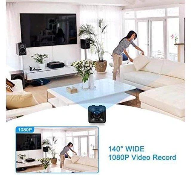 Alt view image 2 of 5 - Mini Spy Camera Include 32G SD Card Hidden Camera HD Audio and Video Recording, Night Vision Motion Detection, Surveillance Camera Small Dog Camera Nanny Cam Baby Monitor Home Security Camera