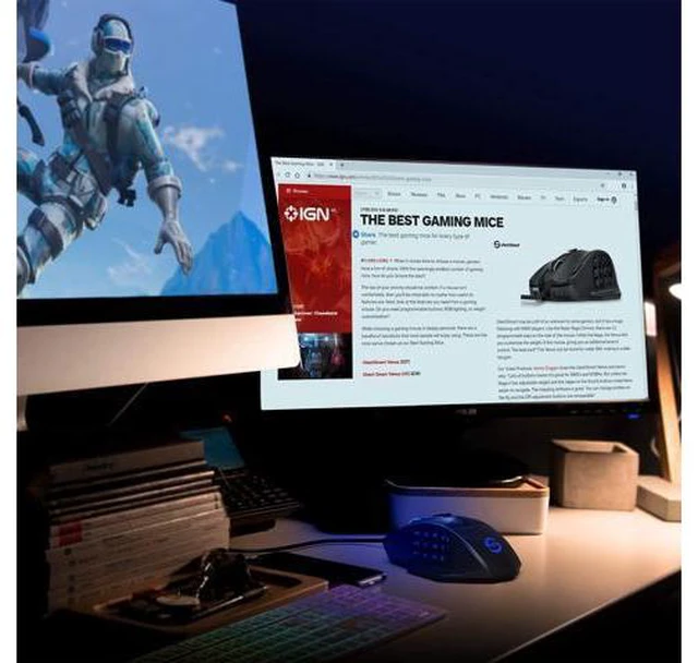 Alt view image 7 of 7 - UtechSmart Venus RGB Gaming Mouse, Wired 16400 DPI High Precision Laser Programmable MMO Computer Gaming Mice