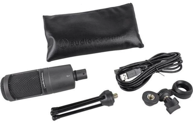 Alt view image 3 of 3 - Audio-Technica AT2020USB Plus Condenser Microphone with Pop Filter