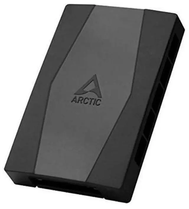 Main image of arctic case fan hub - 10-fold pwm fan distributor with sata power - black, acfan00175a