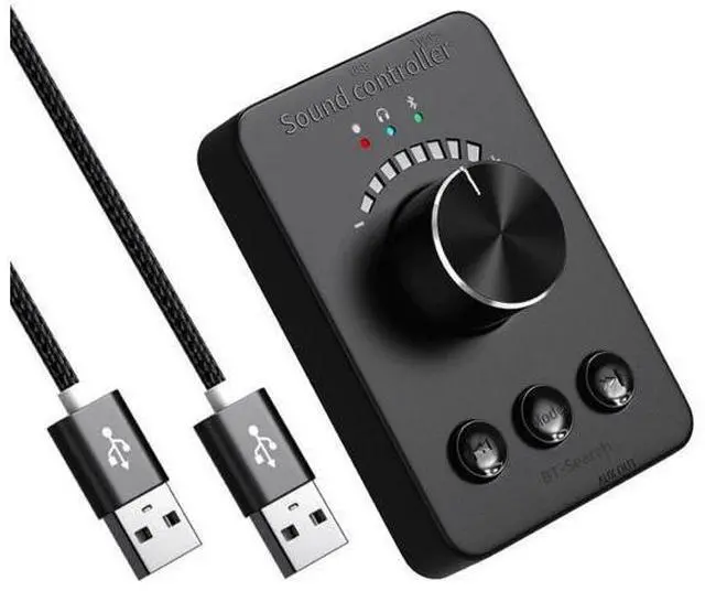 Main image of Multimedia Controller Knob, USB Volume Controller, One Key Mute PC Computer Speaker Audio Multimedia Volume Remote Control Adjuster with Bluetooth for Win7/8/10/XP/Mac/Vista/Android/iOS