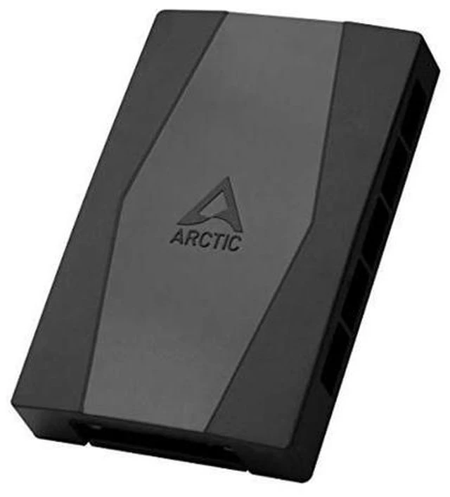 Alt view image 2 of 3 - arctic case fan hub - 10-fold pwm fan distributor with sata power - black, acfan00175a