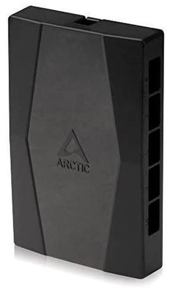 Alt view image 3 of 3 - arctic case fan hub - 10-fold pwm fan distributor with sata power - black, acfan00175a