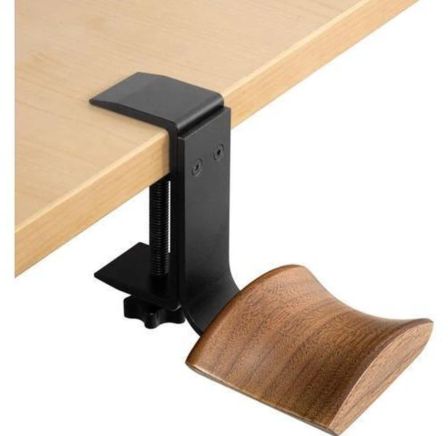 Main image of Headphone Holder with 6cm Wide Walnut Headrest,Adjustable Clamp-on Headset Stand Desk Headset Holder for Over Ear and Gaming