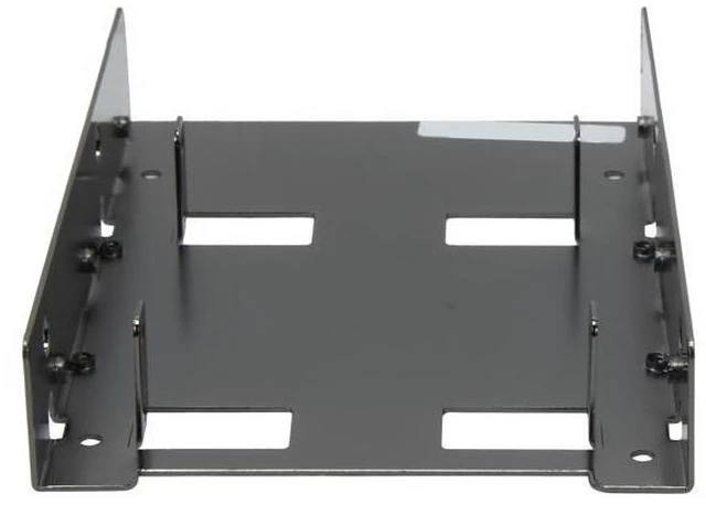 Alt view image 4 of 6 - SilverStone SST-SDP08B 2 x 2.5" to 3.5" Bay Converter (Black Nickel)