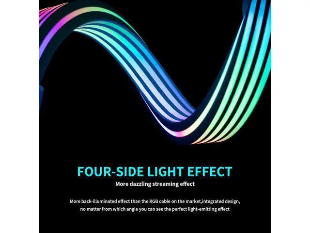 Alt view image 6 of 7 - 8 Pin RGB GPU Cable,RGB PSU Cables Extension - Addressable 5V3Pin ARGB PC Case Decor for RTX 3060 4060 4070 Radeon RX 6600 580 Graphics Card Power Supply White