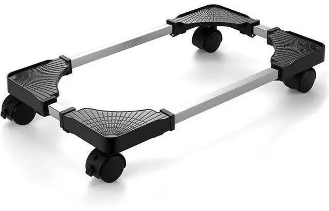 Alt view image 2 of 7 - Computer Tower Stand,Adjustable Mobile CPU Stand with 4 Rolling Caster Wheels, PC Tower Stand Fits Most PC Under Desk-Black
