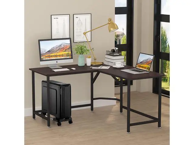 Alt view image 3 of 7 - Computer Tower Stand,Adjustable Mobile CPU Stand with 4 Rolling Caster Wheels, PC Tower Stand Fits Most PC Under Desk-Black