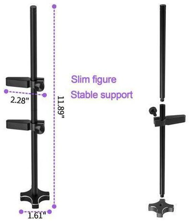 Alt view image 2 of 6 - Graphics Card GPU Brace Support Black, Video Card Sag Holder/Holster Bracket,Anodized Aerospace Aluminum, Adjustable for Single/Dual Slot Cards, Universal Graphics Card Stand