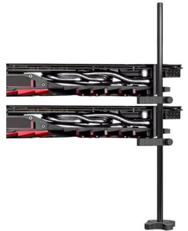Alt view image 6 of 6 - Graphics Card GPU Brace Support Black, Video Card Sag Holder/Holster Bracket,Anodized Aerospace Aluminum, Adjustable for Single/Dual Slot Cards, Universal Graphics Card Stand