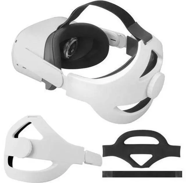 Main image of Eyglo Replace Adjustable Elite Strap for Oculus Quest 2 Head Strap Headband, Enhanced Support and Reduce Head Pressure Comfortable Touch (White)