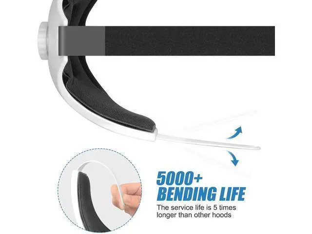 Alt view image 2 of 7 - Eyglo Replace Adjustable Elite Strap for Oculus Quest 2 Head Strap Headband, Enhanced Support and Reduce Head Pressure Comfortable Touch (White)