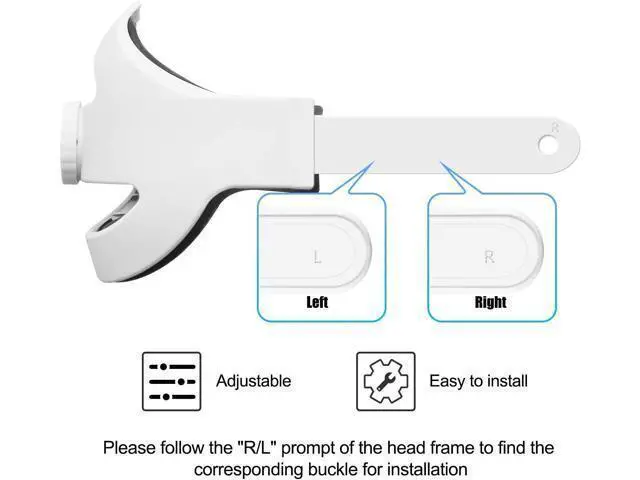 Alt view image 3 of 7 - Eyglo Replace Adjustable Elite Strap for Oculus Quest 2 Head Strap Headband, Enhanced Support and Reduce Head Pressure Comfortable Touch (White)