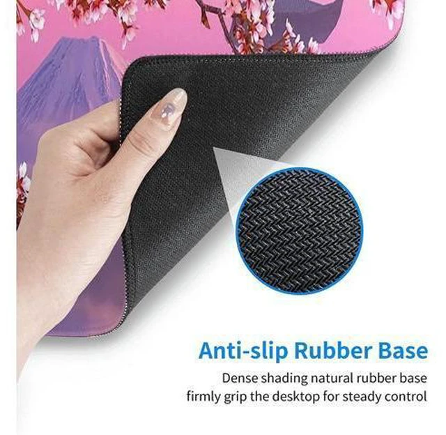 Alt view image 5 of 7 - XXL Sakura Desk Mouse Pad Large Cute Gaming Keyboard Mat Anime Extended Mousepad for Office Company 31.5 X 11.8 Inch, Pink