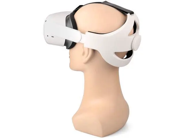 Alt view image 7 of 7 - Eyglo Replace Adjustable Elite Strap for Oculus Quest 2 Head Strap Headband, Enhanced Support and Reduce Head Pressure Comfortable Touch (White)