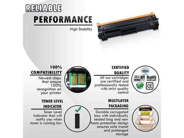 Alt view image 2 of 7 - 2 Inkfirst Compatible Toner Cartridges Replacement for HP CF248A 48A Laserjet Pro M15w M15a M16 MFP M28a M28w M29a M29w (Update CHIP Version)
