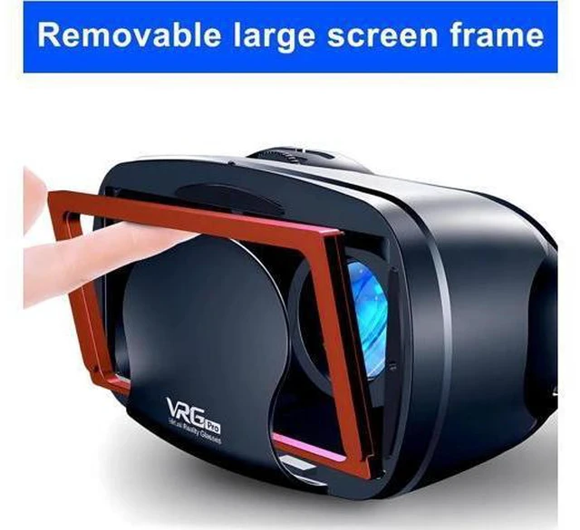 Alt view image 4 of 7 - WISDUM 3D VR Headset for Cellphone, Adjustable Virtual Reality 3D VR Glasses Headset Helmets, Compatible 5.0-7.0 inch i-Phone & Android Smartphones with Controller, for Watching 3D VR Content (Black)