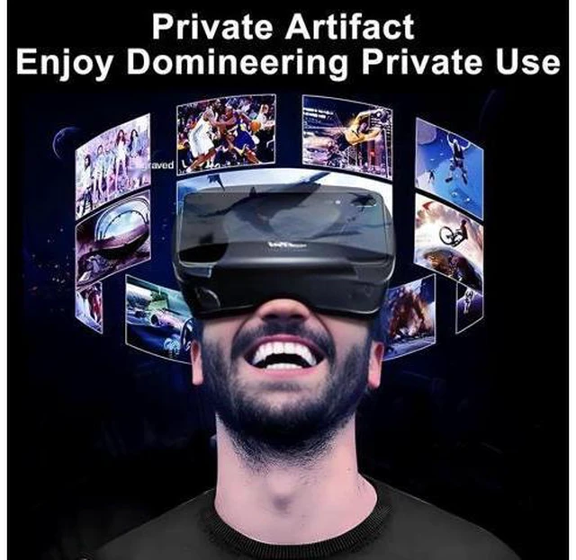 Alt view image 6 of 7 - WISDUM 3D VR Headset for Cellphone, Adjustable Virtual Reality 3D VR Glasses Headset Helmets, Compatible 5.0-7.0 inch i-Phone & Android Smartphones with Controller, for Watching 3D VR Content (Black)