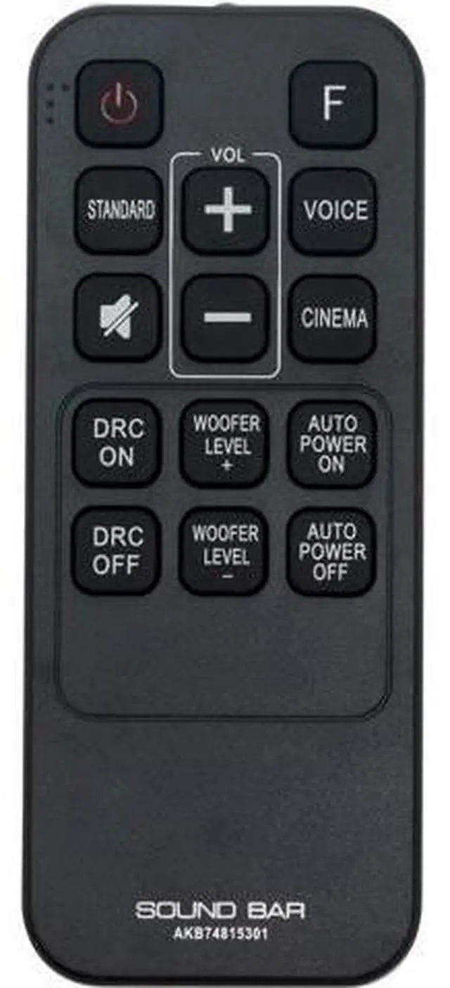 Main image of AKB74815301 Replacement Remote Control Applicable for LG Soundbar S55A3-D LAS454B S45A1-D LAS453B SH3B SPH3B-W Sound Bar