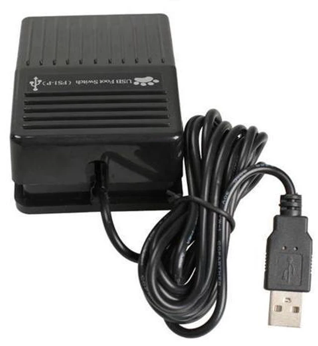 Alt view image 5 of 6 - USB Single Foot Switch Pedal Control Keyboard Mouse Black Plastic Switch Pedal for PC Game mouse