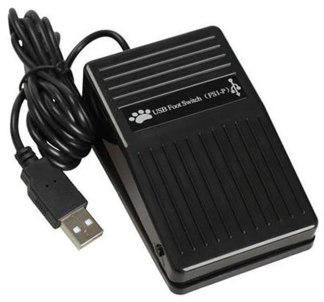 Alt view image 6 of 6 - USB Single Foot Switch Pedal Control Keyboard Mouse Black Plastic Switch Pedal for PC Game mouse