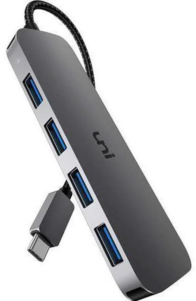 Main image of uni USB C to USB Hub 4 Ports, Aluminum USB Type C to USB Adapter with 4 USB 3.0 Ports, Thunderbolt 3 to Multiport USB 3.0 Hub Adapter for MacBook Pro/Air 2020/2019, iPad Pro, Dell, Chromebook and more