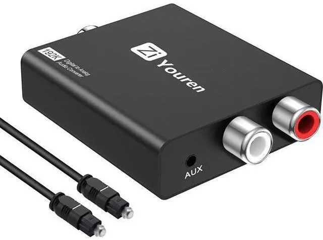 Main image of Digital to Analog Audio Converter, 192KHz DAC Digital SPDIF Optical to Analog L/R RCA Converter Toslink Optical to 3.5mm Jack Adapter for Xbox HD DVD PS4 Amp Apple TV Home Cinema