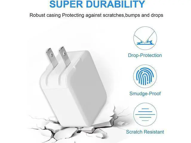 Alt view image 4 of 7 - 30w USB-C Fast Charger, Compatible with MacBook Air M1 13.3 Inch /13 Inch 2018/2019/2020, MacBook 12 Inch 2015/2016/2017, iPad Pro/Air/Mini,Inclued 6.6ft USB-C Charger Cable