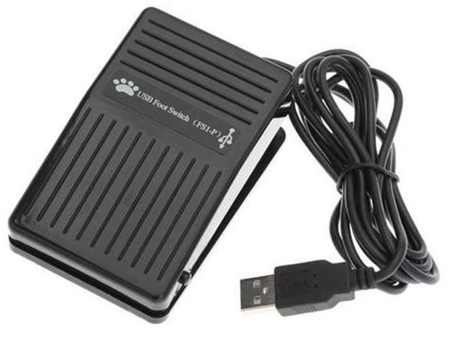 Alt view image 3 of 6 - USB Single Foot Switch Pedal Control Keyboard Mouse Black Plastic Switch Pedal for PC Game mouse