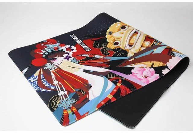 Alt view image 3 of 7 - Varmilo Extra Large Mulan Beijing Opera Desk Pad/Mat with Stitched Edges Mouse Pad