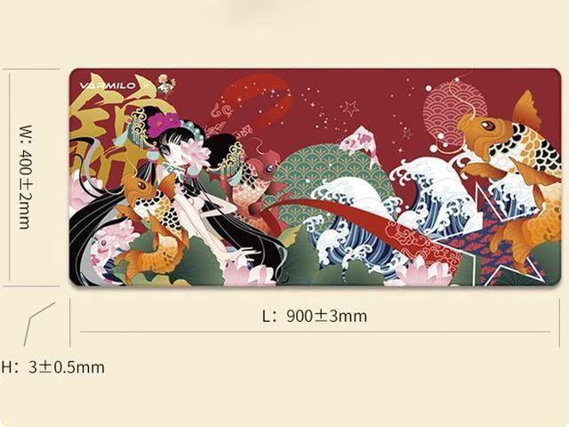 Alt view image 3 of 4 - Varmilo Extra Large National Beauty Beijing Opera Desk Pad/Mat with Stitched Edges Mouse Pad