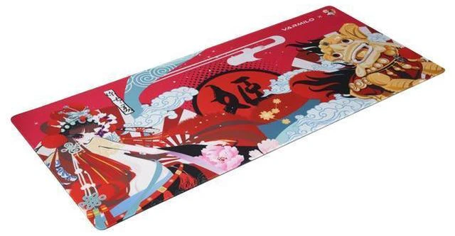 Alt view image 5 of 7 - Varmilo Extra Large Consort Yu Beijing Opera Desk Pad/Mat with Stitched Edges Mouse Pad