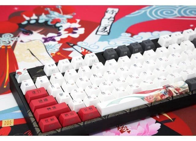 Alt view image 7 of 7 - Varmilo Extra Large Consort Yu Beijing Opera Desk Pad/Mat with Stitched Edges Mouse Pad