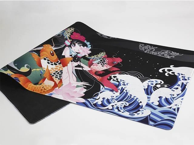 Alt view image 2 of 2 - Varmilo Extra Large Beauty Closed Moon Beijing Opera Desk Pad/Mat with Stitched Edges Mouse Pad