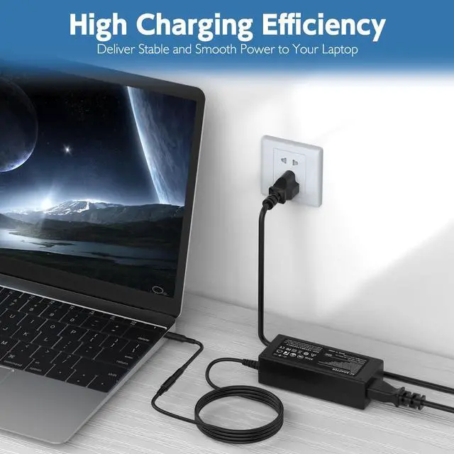 Alt view image 5 of 7 - 65W Laptop Charger Compatible with Dell Inspiron | 15 11 13 14 17 3000 5000 7000 Series, 2-in-1 Series, 2 Tips 4.5mm & 7.4mm, Compatible with 3558 3181