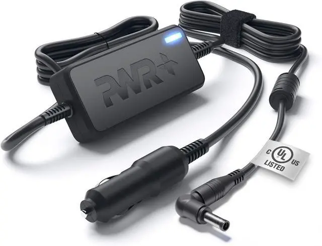 Main image of CAR Charger for Dell Inspiron 11 13 14 15 15R 17 17R 1000 2000 3000 4000 5000 6000 7000 Series Laptop Charger - UL Listed 90w 65w 45w Extra Long 10 Ft Cord Power Supply DC