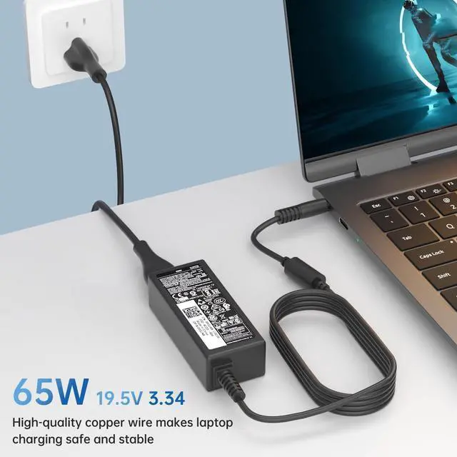 Alt view image 6 of 7 - 65W 4.5mm tip AC Power Adapter Fit for Dell Inspiron 13 14 15 3000 5000 7000 Series 5558 5755 3147 5555 5559 Vostro 0G6j41 0MGJN Laptop Charger