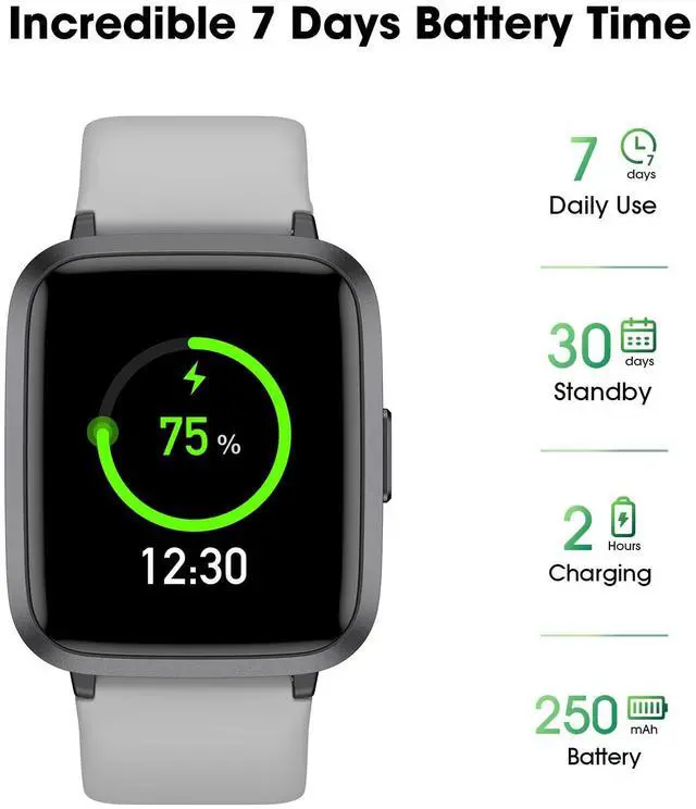 Alt view image 7 of 7 - Fitness Tracker Watch with Heart Rate, Activity Tracker, Pedometer Watch
