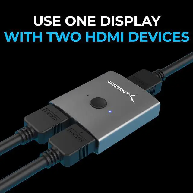 Alt view image 2 of 6 - HDMI Switch 2-in-1, 4K@60Hz, HDR & 3D Support (DA-HSW2)