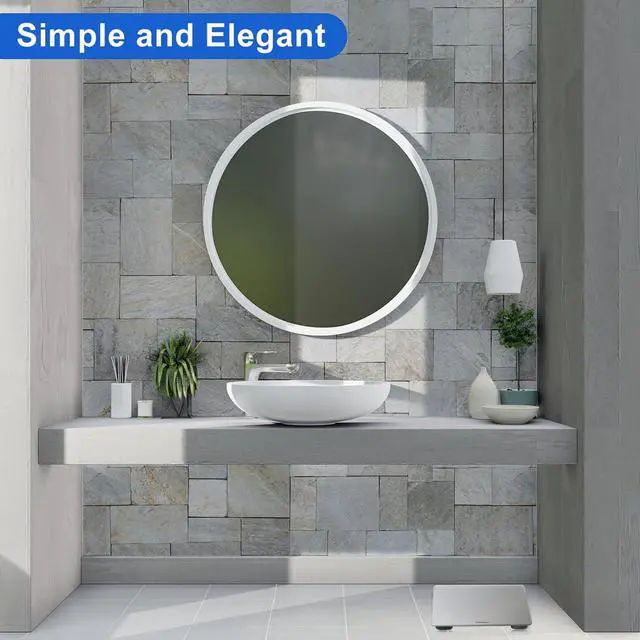 Alt view image 5 of 7 - Bathroom Scale for Body Weight, Precision 0.1lb by Our Professional Factory Since 2001, Weight Scale LED Display and Step-On, 3*AAA Batteries Included, 400lb/182kg, Silver