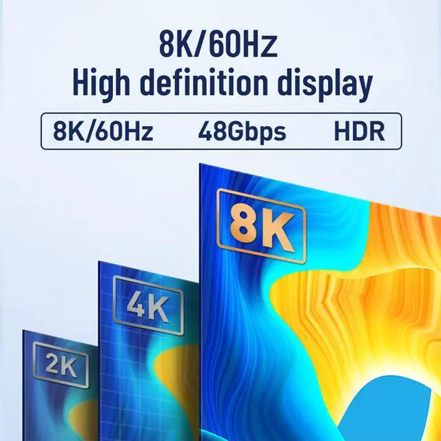 Alt view image 3 of 7 - HDMI 2.1 Bi-Directional Switch Ultra HD 8K HDMI Switcher 2 in 1 Out/ 1 in 2 Out HDMI Switch Supports 8K@60Hz/ 4K@120Hz 48Gbps Compatible with Switch/Switch OLED PS5/4 Xbox Roku Apple TV Fire TV Stick