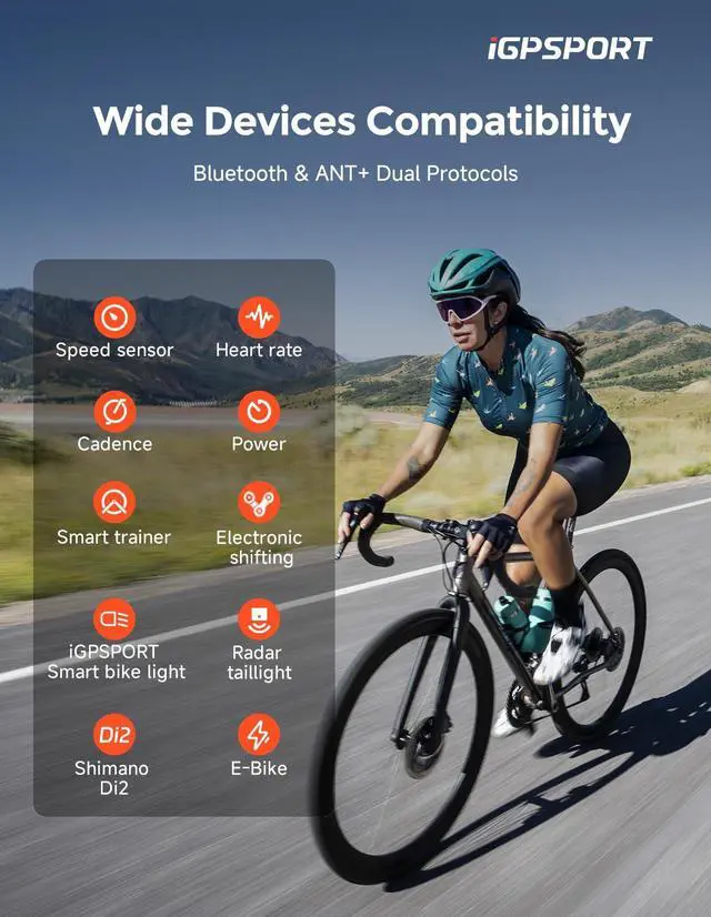 Alt view image 5 of 7 - BSC300T Wireless Bike Computer GPS, Touchscreen Offline MAP Navigation Off Course Warning Compatible with Insta360, for Ebike Road Bike MTB (Touch Screen&Button)