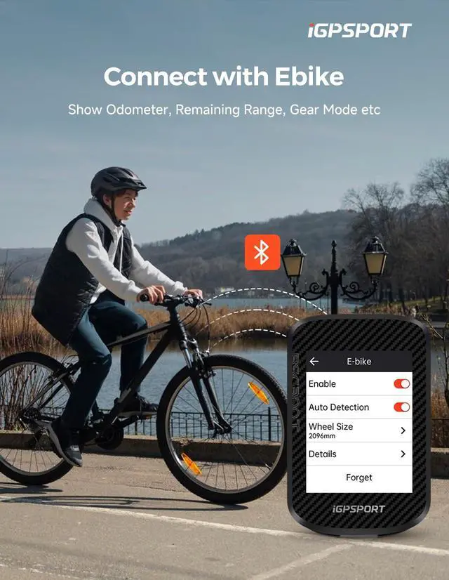 Alt view image 7 of 7 - BSC300T Wireless Bike Computer GPS, Touchscreen Offline MAP Navigation Off Course Warning Compatible with Insta360, for Ebike Road Bike MTB (Touch Screen&Button)