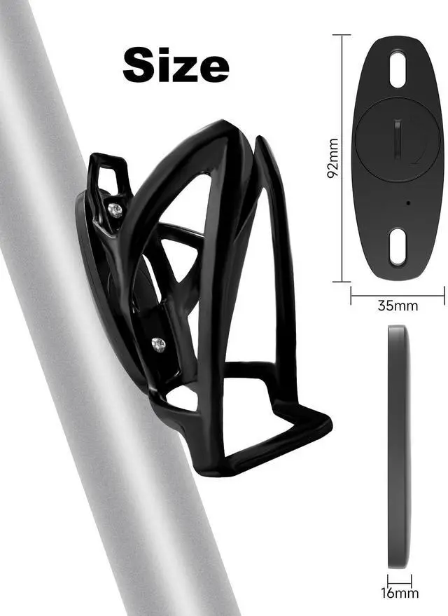 Alt view image 6 of 7 - Bike Tracker Works with Apple Find My | Hidden Tracker for Bicycle & Motorcycle | Anti-Theft Waterproof Tag with Bottle Holder Design | iOS Only, No Monthly Fee