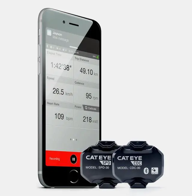 Alt view image 2 of 6 - Magnetless Speed/Cadence Sensors IPX7 Waterproof Wireless Bluetooth ANT+ Bike Computer RPM Sensor for Road, Spin Bikes and Smart Trainers, Compatible with Rouvy, Zwift, Peloton, Wahoo