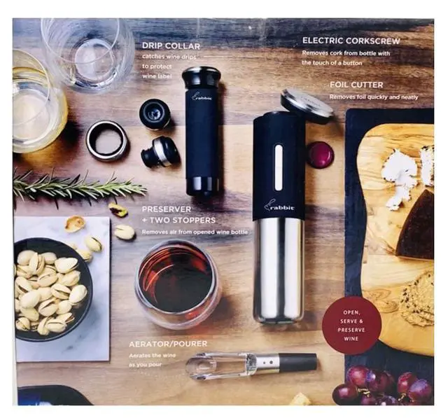 Alt view image 2 of 2 - Rabbit Electric Wine Opener Set, 8-piece