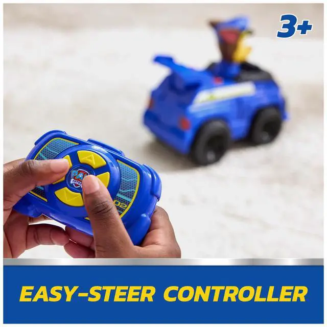 Alt view image 2 of 7 - Chase RC Action Cruiser, Remote Control Car with LED Lights & Easy-Steer Controller, Pretend Play Kids Toys for Boys & Girls Ages 3 and Up